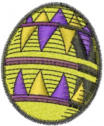 Coloful Egg - 4x4 egg beginner-friendly embroidery design for reusable tote bags