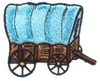 Covered Wagon - 4x4 wagon detailed machine embroidery design for Craft Banners