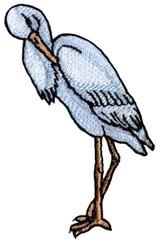 Crane - 4x4 bird beginner-friendly machine embroidery design for Beach Towels