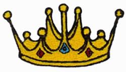 beginner-friendly crown machine embroidery pattern - Crown for decorative pillow covers
