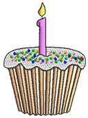 cupcake beginner-friendly machine embroidery - Cupcake perfect for Party Invitations