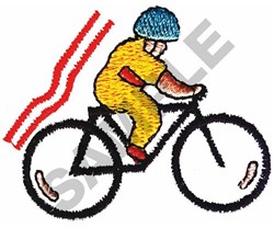 quick stitch cyclist machine embroidery pattern - CYCLIST perfect for Sports Bags