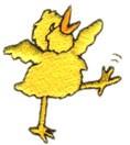 Dancing Chicken - 4x4 chicken quick stitch embroidery design for cute baby onesies
