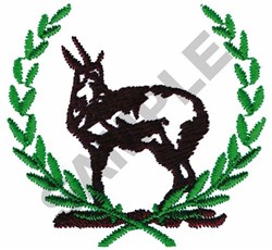 beginner-friendly reindeer machine embroidery pattern - DEER CREST for Outdoor Apparel