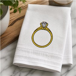 ring beginner-friendly machine embroidery - Diamond Ring perfect for kitchen tea towels