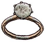 ring quick stitch machine embroidery - Diamond Ring perfect for reusable tote bags