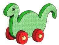 Dinosaur - 4x4 dinosaur beginner-friendly machine embroidery design for Baby Bibs