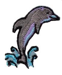 beginner-friendly jumping machine embroidery pattern - Dolphin Jumping for Swimwear