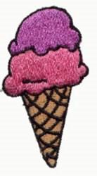 DOUBLE DECKER CONE - 4x4 cone beginner-friendly embroidery design for kitchen tea towels