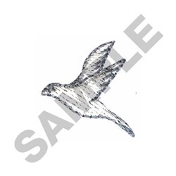 bird quick stitch machine digital embroidery - DOVE perfect for Wall Art