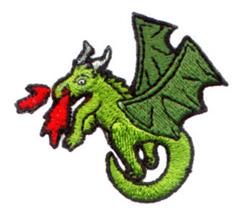 monster beginner-friendly machine embroidery - Dragon for decorative pillow covers