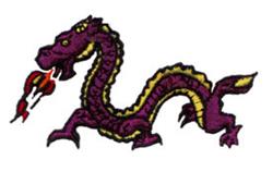 beginner-friendly dragon machine embroidery pattern - Dragon for reusable tote bags