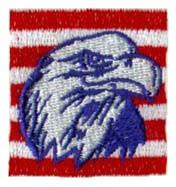 beginner-friendly eagle machine embroidery pattern - Eagle for kitchen tea towels