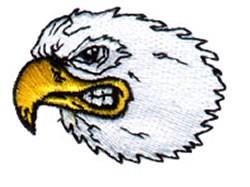 beginner-friendly bird machine embroidery pattern - Eagle Head perfect for Jackets