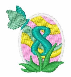 butterfly quick stitch machine embroidery - Easter Egg 8 perfect for kitchen tea towels