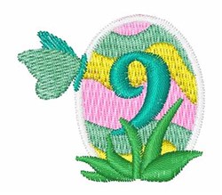 Easter Egg 9 - 4x4 butterfly quick stitch embroidery design for Baby Blankets