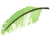 quick stitch easter leaf machine embroidery pattern - Easter Palm for festive table runners