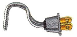 Electric Plug - 4x4 plug quick stitch embroidery design for patchwork quilt blocks