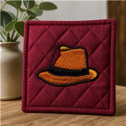 quick stitch fedora machine embroidery pattern - Fedora for decorative pillow covers