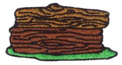 beginner-friendly log machine embroidery pattern - Fire Logs for kitchen tea towels