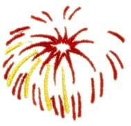 firework quick stitch machine digital embroidery - Fireworks perfect for Tablecloths