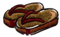 flop beginner-friendly machine embroidery - Flip Flops for decorative pillow covers