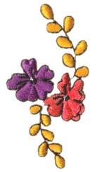quick stitch leaf machine embroidery pattern - Flower perfect for reusable tote bags