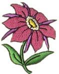 Flower - 4x4 leaf beginner-friendly machine embroidery design for reusable tote bags