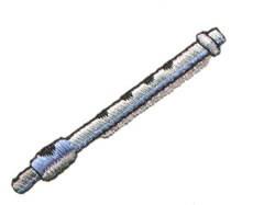 Flute - 4x4 flute quick stitch machine embroidery design perfect for Music Bags