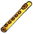 beginner-friendly flute machine embroidery pattern - Flute for patchwork quilt blocks