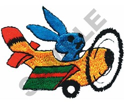 FLYING RABBIT - 4x4 bunny rabbit quick stitch embroidery design for Kids Pajamas