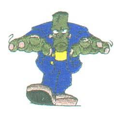 Frankenstein - 4x4 monster beginner-friendly embroidery design for cute baby onesies