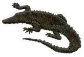 Gator - 4x4 gator quick stitch machine embroidery design perfect for reusable tote bags