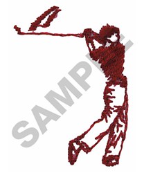 quick stitch golfer machine embroidery pattern - GOLFER perfect for Event Banners