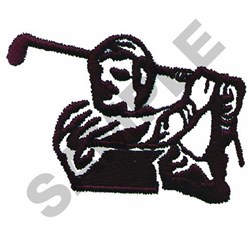 GOLFER - 4x4 golfer beginner-friendly machine embroidery design for Golf Towels