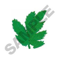 Textured green leaf with a bold design, showcasing a minimalist style, perfect for embroidery projects.