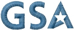 GSA - 4x4 gsa quick stitch machine digital embroidery design for reusable tote bags