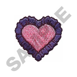 HEART - 4x4 heart quick stitch machine embroidery design for decorative pillow covers