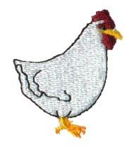 bird quick stitch machine digital embroidery - Hen perfect for patchwork quilt blocks