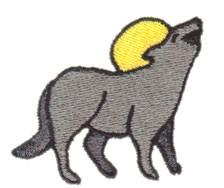 beginner-friendly puppy dog machine embroidery pattern - Howling Wolf for patchwork quilt blocks
