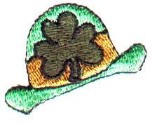 quick stitch leaf machine embroidery pattern - Irish Hat perfect for reusable tote bags