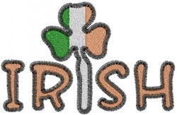 beginner-friendly leaf machine embroidery pattern - Irish Pride for kitchen aprons