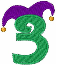 Jester Hat 3 - 4x4 hat quick stitch machine embroidery design for Birthday Banners