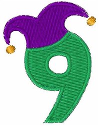 Jester Hat 9 - 4x4 hat quick stitch machine embroidery design for Birthday Banners