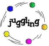 juggling quick stitch machine embroidery - Juggling for decorative pillow covers