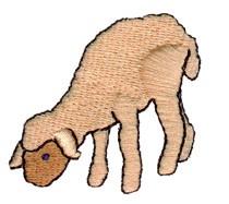 beginner-friendly lamb machine embroidery pattern - Lamb perfect for reusable tote bags
