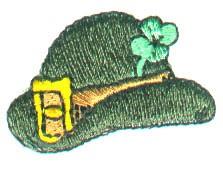 Leprechaun Hat - 4x4 leaf quick stitch embroidery design for decorative pillow covers