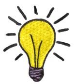 Light Bulb - 4x4 bulb quick stitch machine embroidery design for reusable tote bags