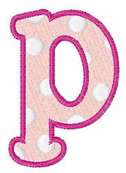 lowercase quick stitch machine embroidery - Lowercase p for Fun Home Projects