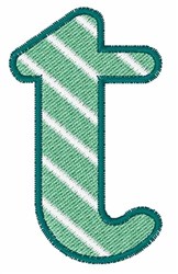 quick stitch lowercase machine embroidery pattern - Lowercase t for Personalized Gifts